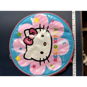 Hello Kitty Thermos Round Insulated Lunch Bag Pink Blue Sanrio Flower 2014